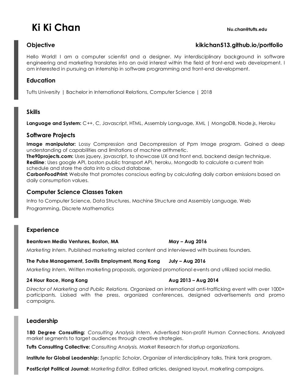 Document preview Chan Hiu Ki Resume Website.pdf - page 1/1