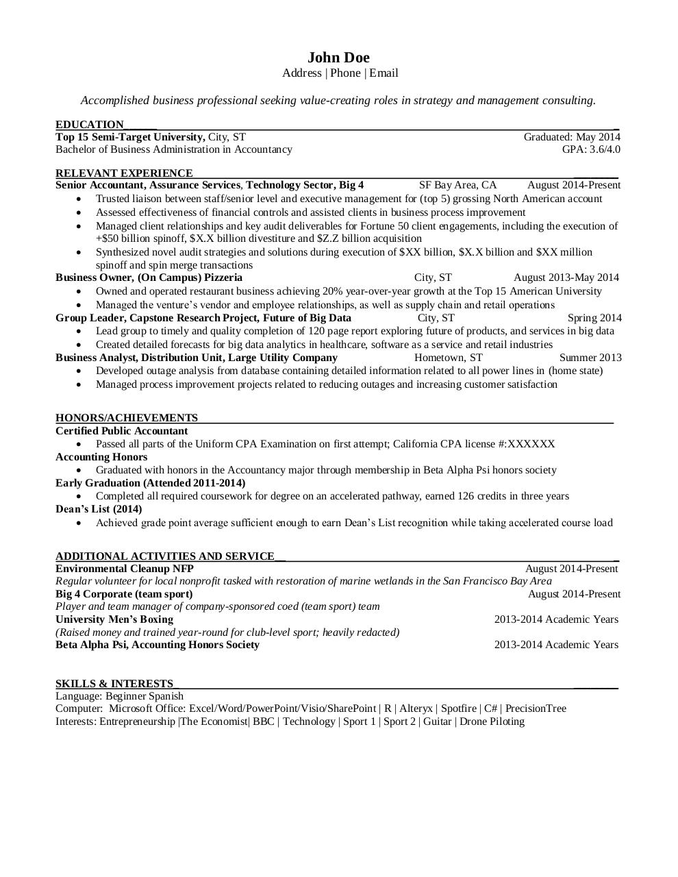 Document preview Generic Resume.pdf - page 1/1