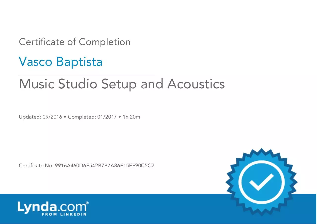 Document preview - MusicStudioSetupandAcoustics_CertificateOfCompletion.pdf - Page 1/1