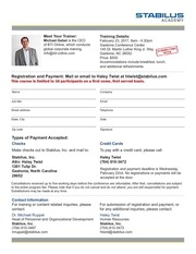 Page 2, Business Acumen Registration Form