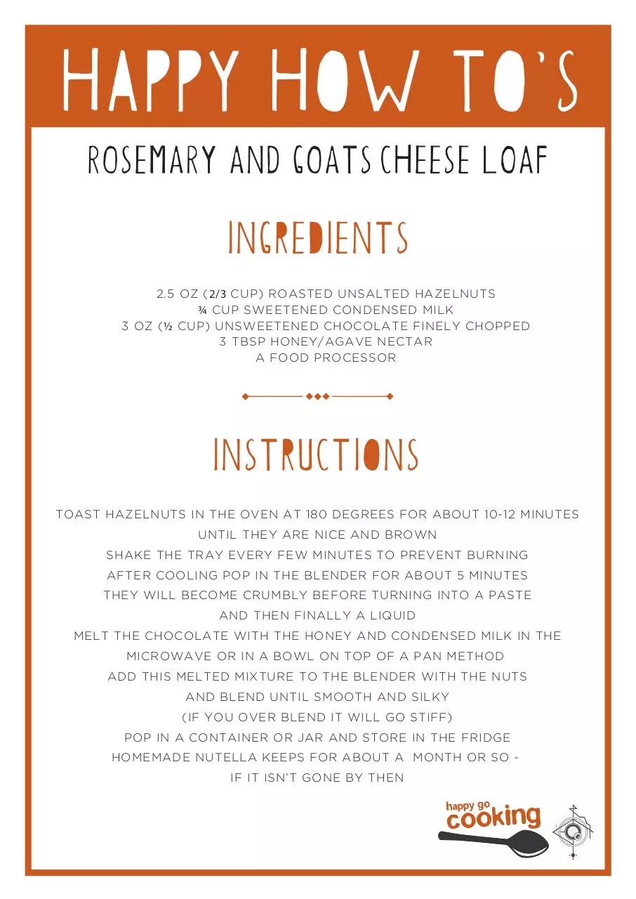 Page 1 of 1, HappyHowTo HomemadeNutella