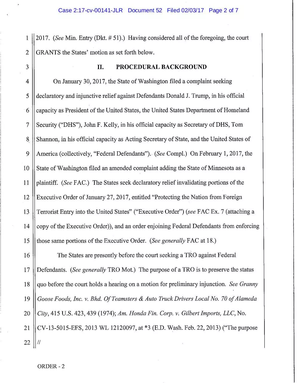 Page 2 of 7, Robart Order