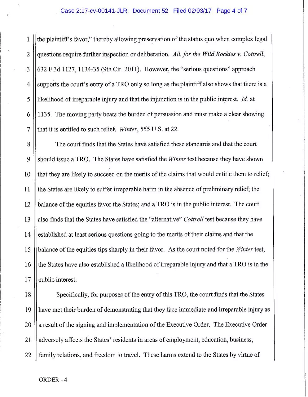 Page 4 of 7, Robart Order