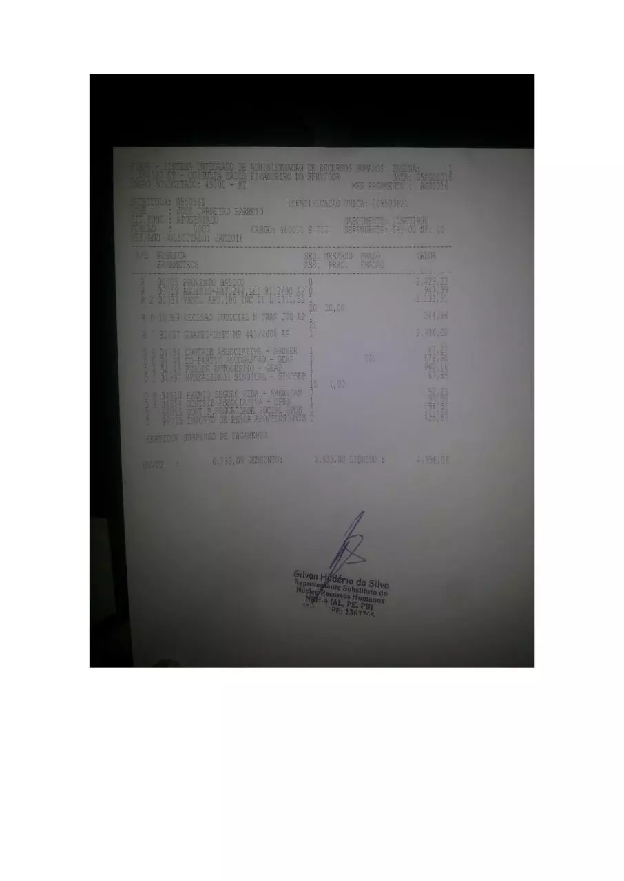 Page 1 of 4, Contra cheques José Barreto