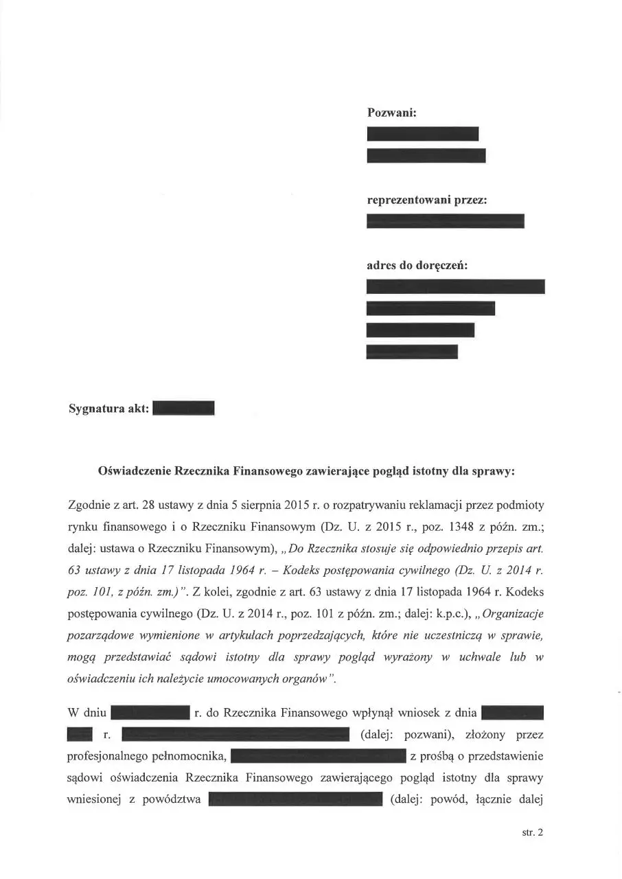 Page 2 of 86, RF Istotny pogląd w sprawie Kredyt Bank