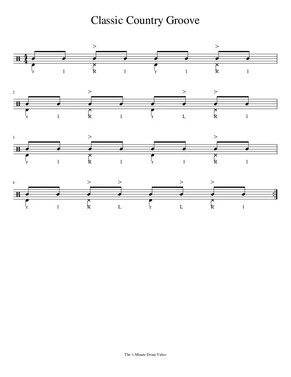 Page 1 of 1, 1MDV Classic Country Groove