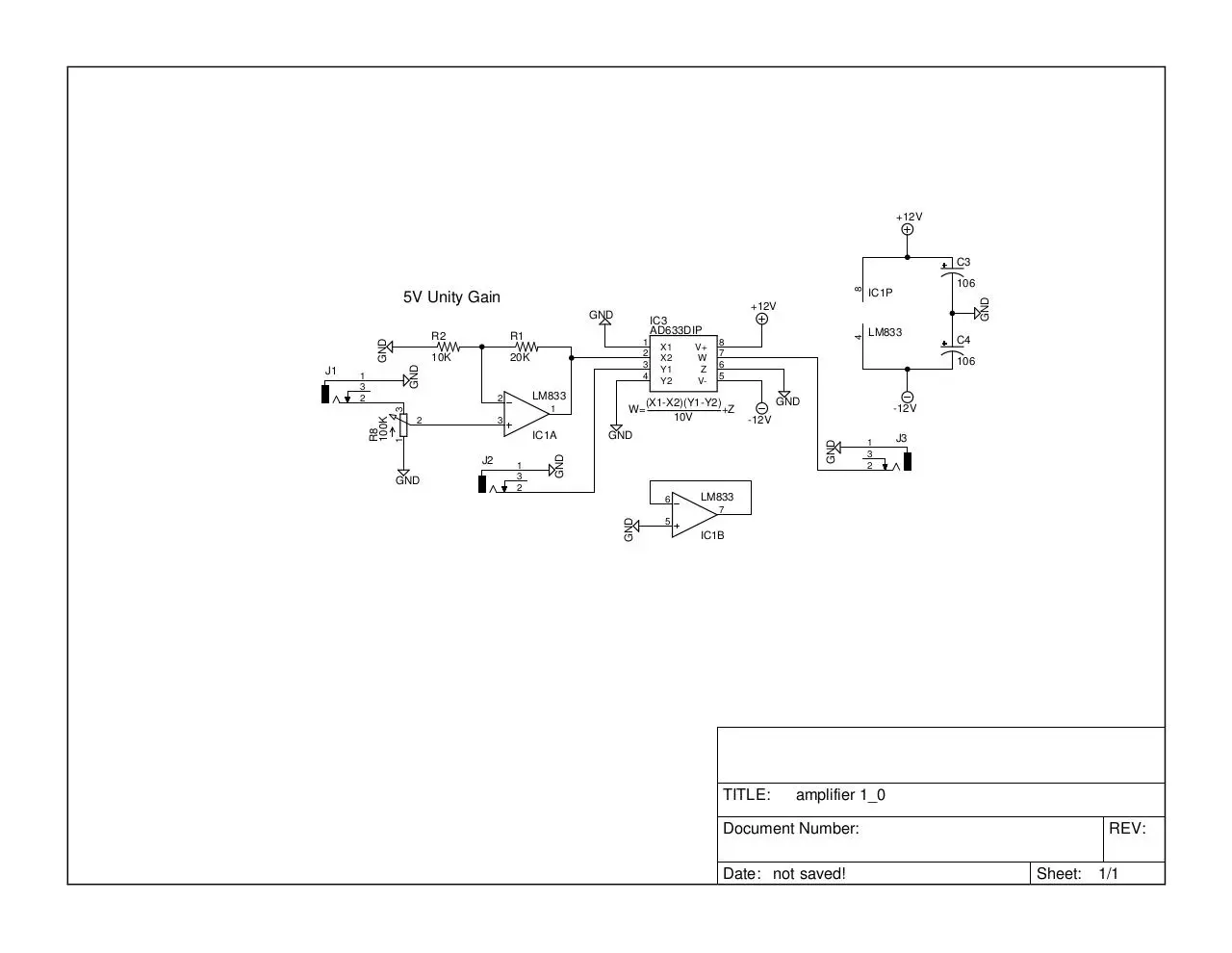 Page 1 of 1, amplifier 5V unity 1 0