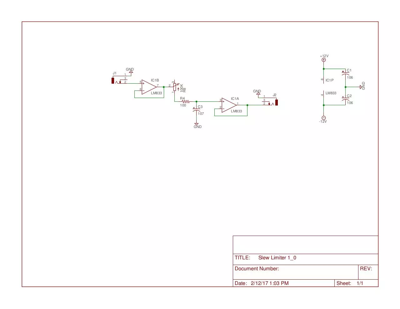 Page 1 of 1, Slew Limiter 1 0