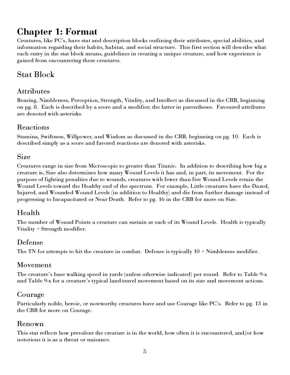 Page 5 of 114, Harry Potter RPG Compendia Creatura