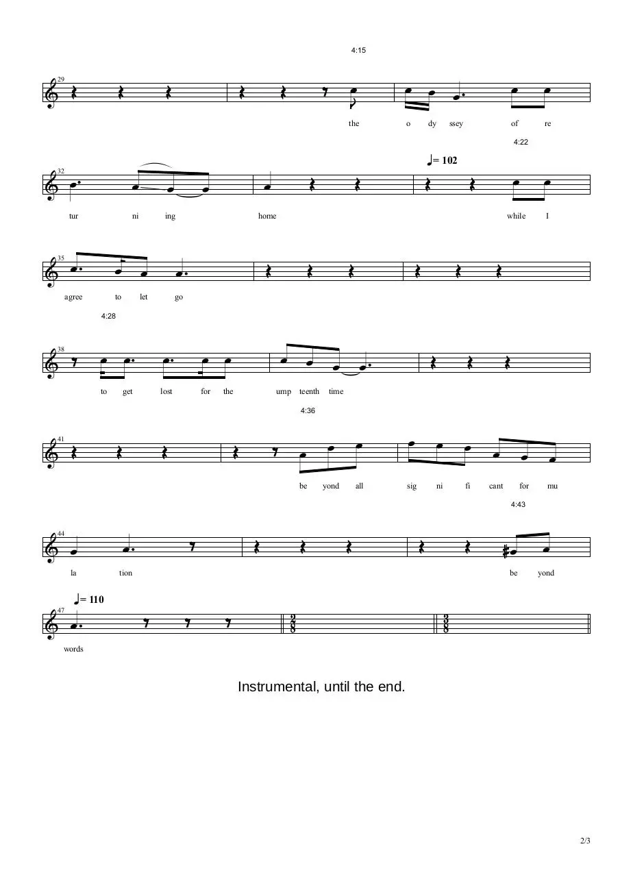 Page 3 of 3, LnS lyrics score