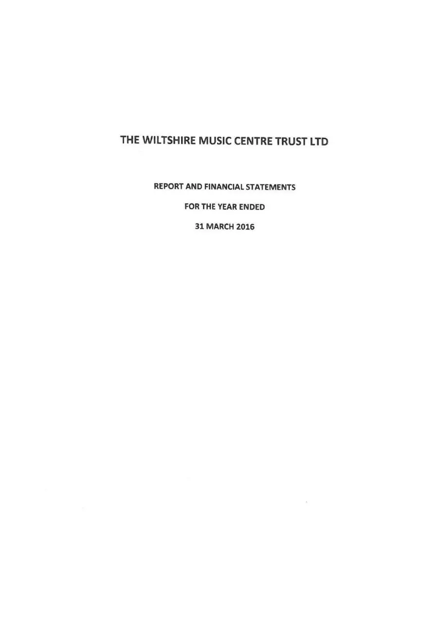 Page 1 of 26, WMC Audited Report & Financial Statements FYE 31 03 2016