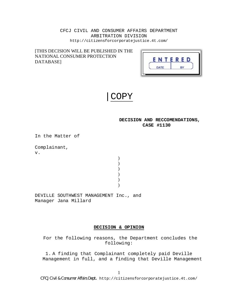 Document preview JUDGMENT_AGAINST_DEVILLE.pdf - page 1/5