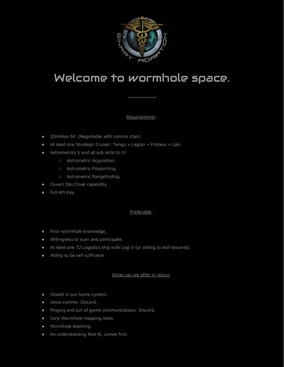 Page 1 of 1, BinaryAdaptionRecruitment