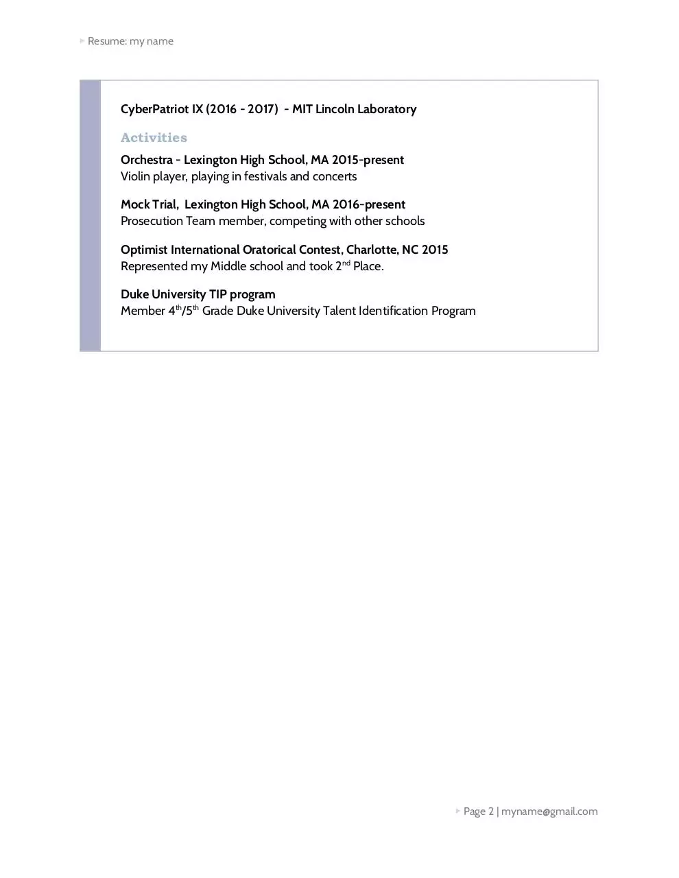 Page 2 of 2, resume