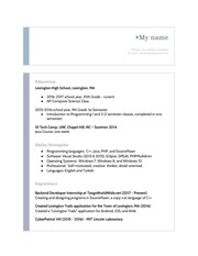 Page 1, resume