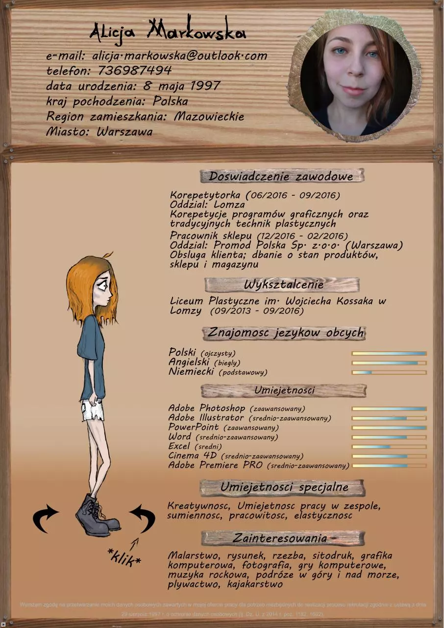 Page 1 of 1, Alicja Markowska cv multimedialne