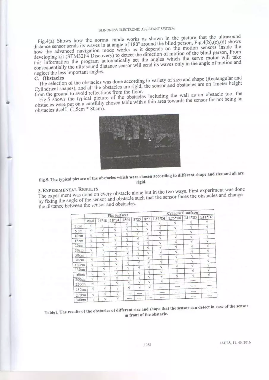 Page 5 of 7, Blindness Electronic Assistant System