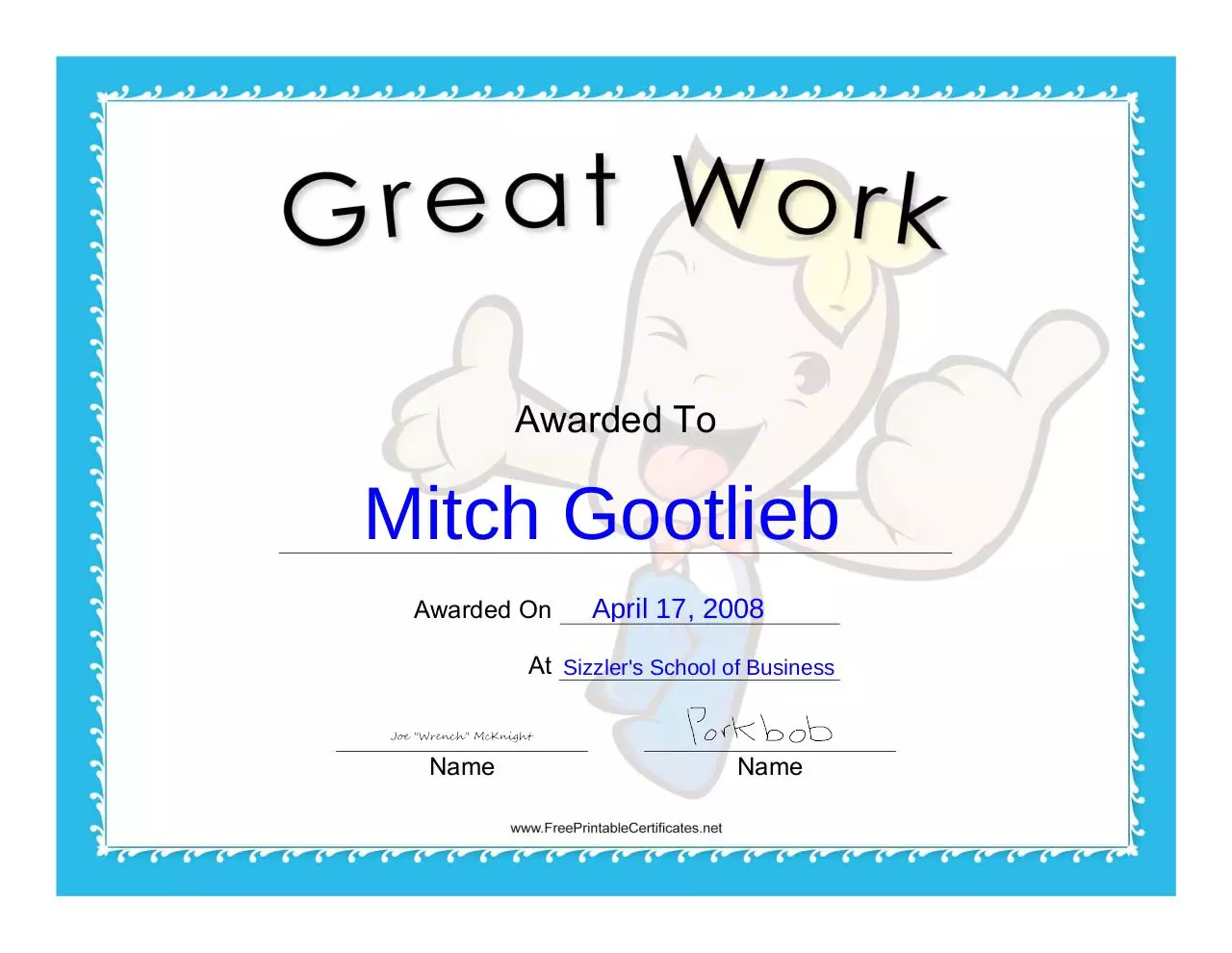 Document preview - Great_Work_Certificate.pdf - Page 1/1