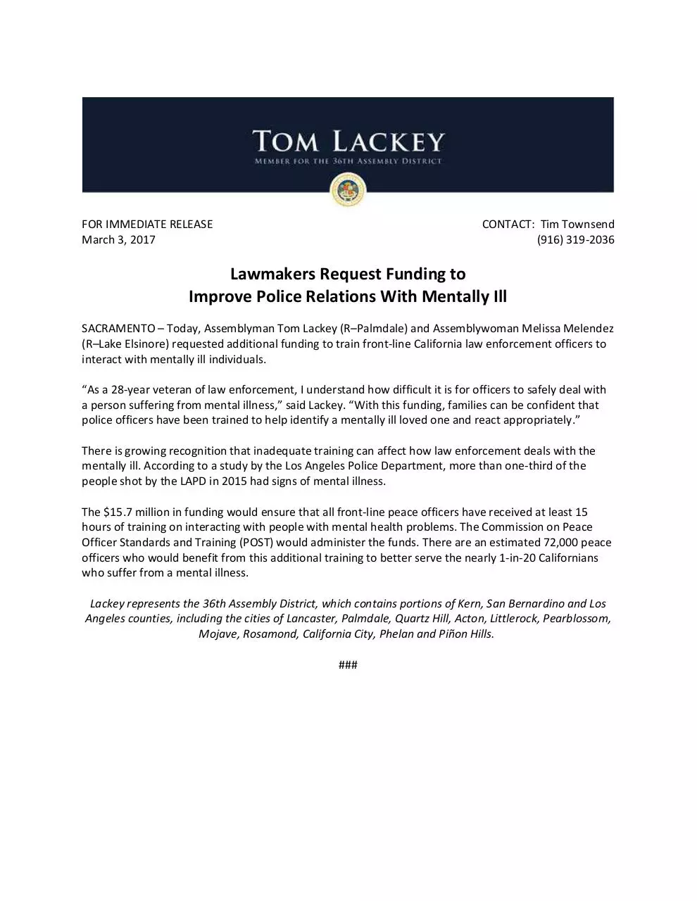 Document preview - Lawmakers Request Funding for Police Training.pdf - Page 1/1