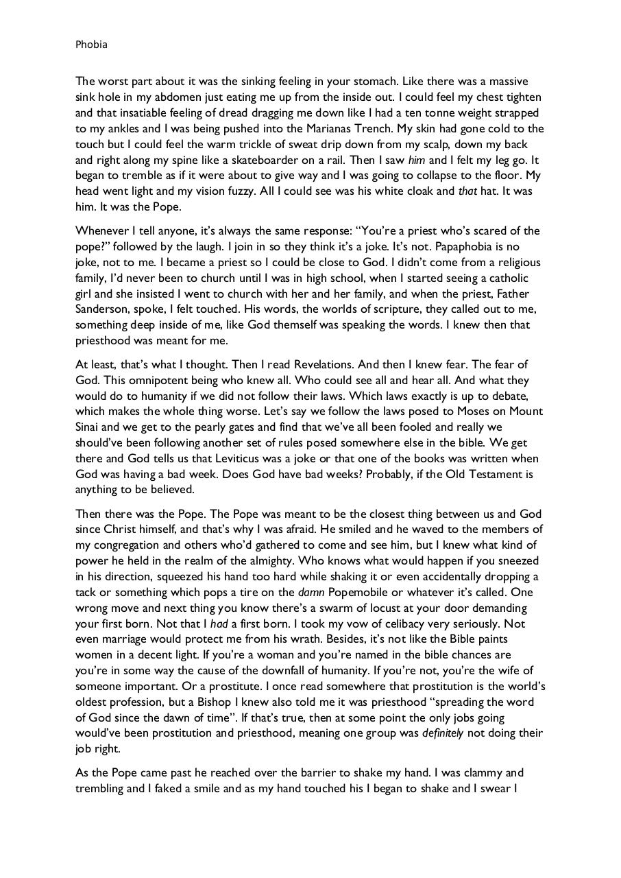 Document preview Phobia (Week 6 Writing Assignment).pdf - page 1/2
