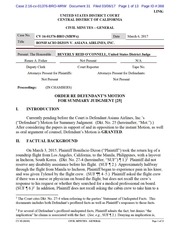 Page 1, Grant of MSJ in Dizon v. Asiana Airlines, Inc