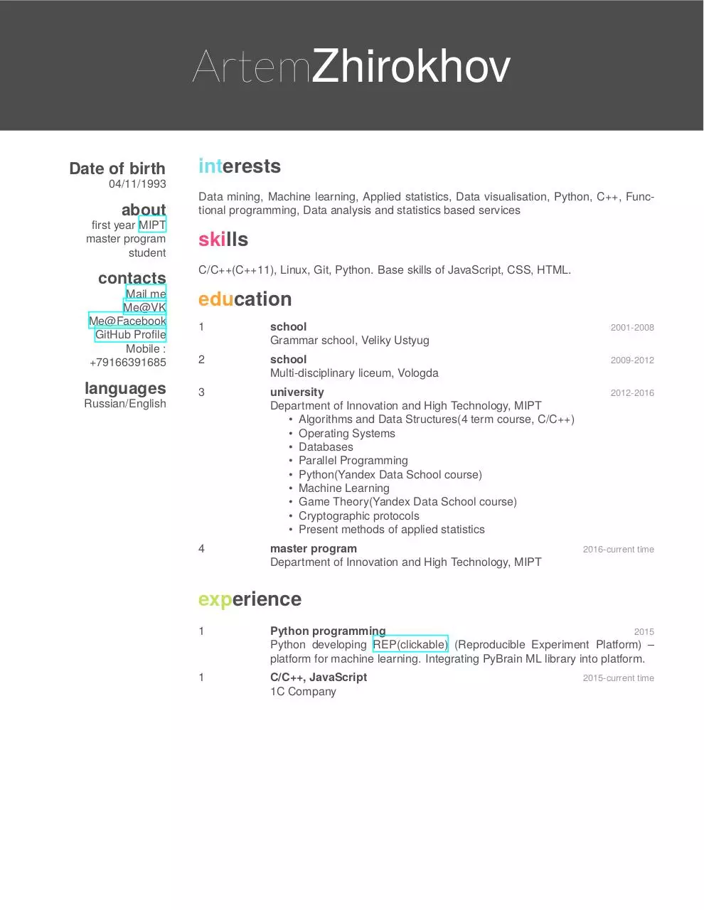 Document preview - Last_CV.pdf - Page 1/1