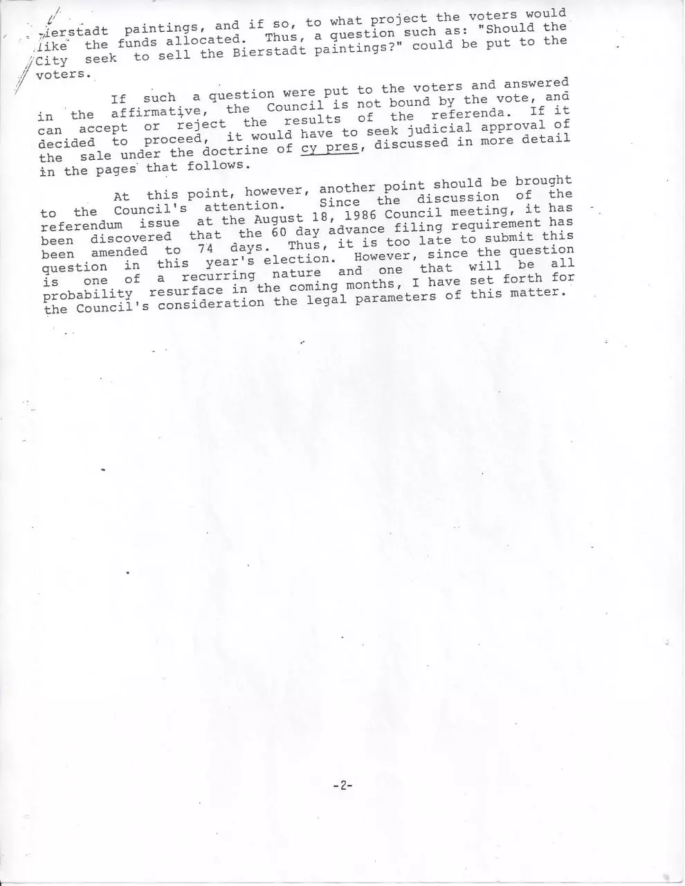 Page 3 of 19, 1992 Opinion Bierstadt Paintings cy pres