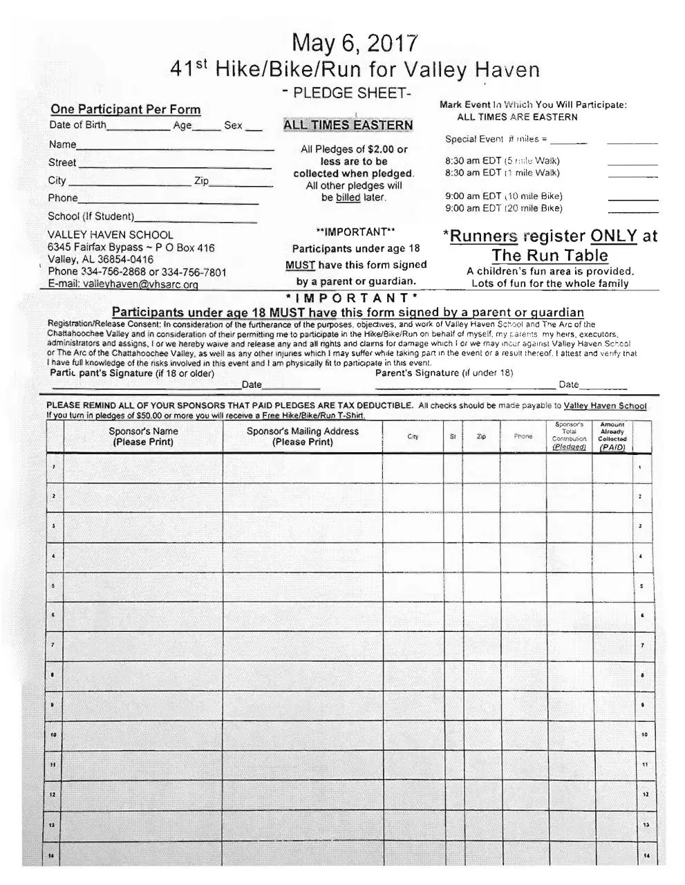 Page 1 of 1, pledgesheet (1)