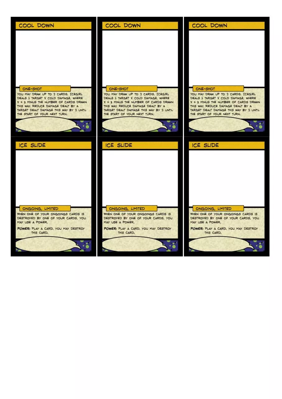 Page 5 of 5, Icegirl Playtest Cards