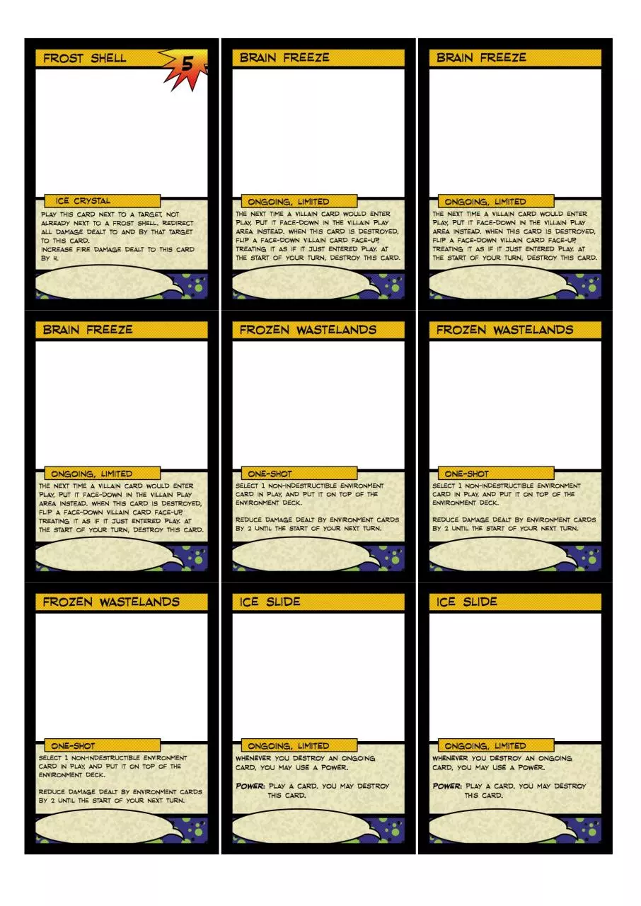 Page 2 of 5, Icegirl Playtest Cards