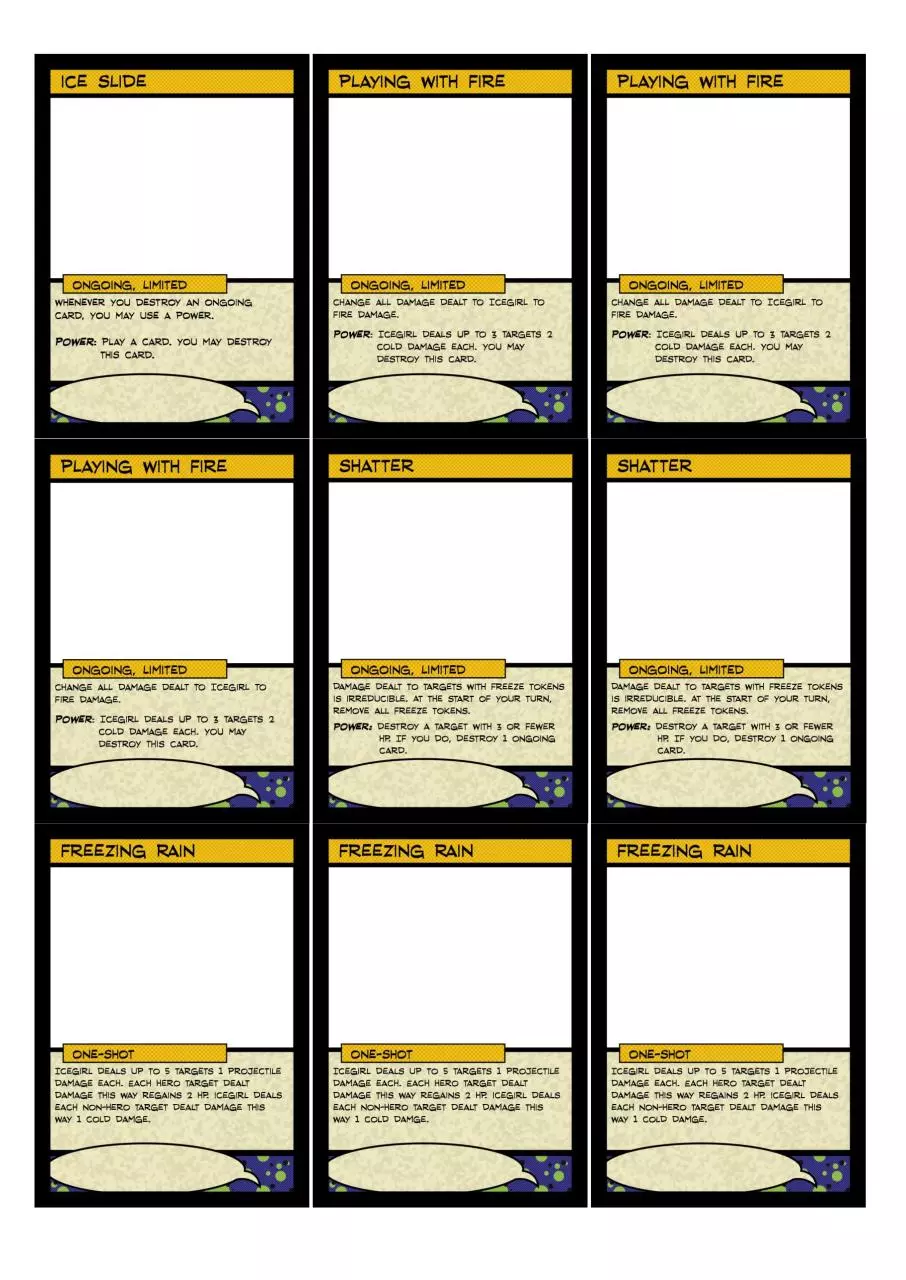 Page 3 of 5, Icegirl Playtest Cards