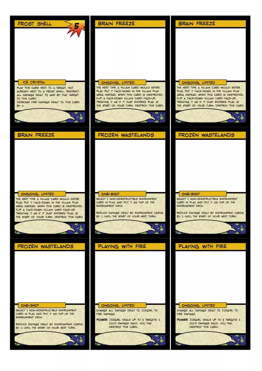 Page 2 of 5, Icegirl Playtest Cards