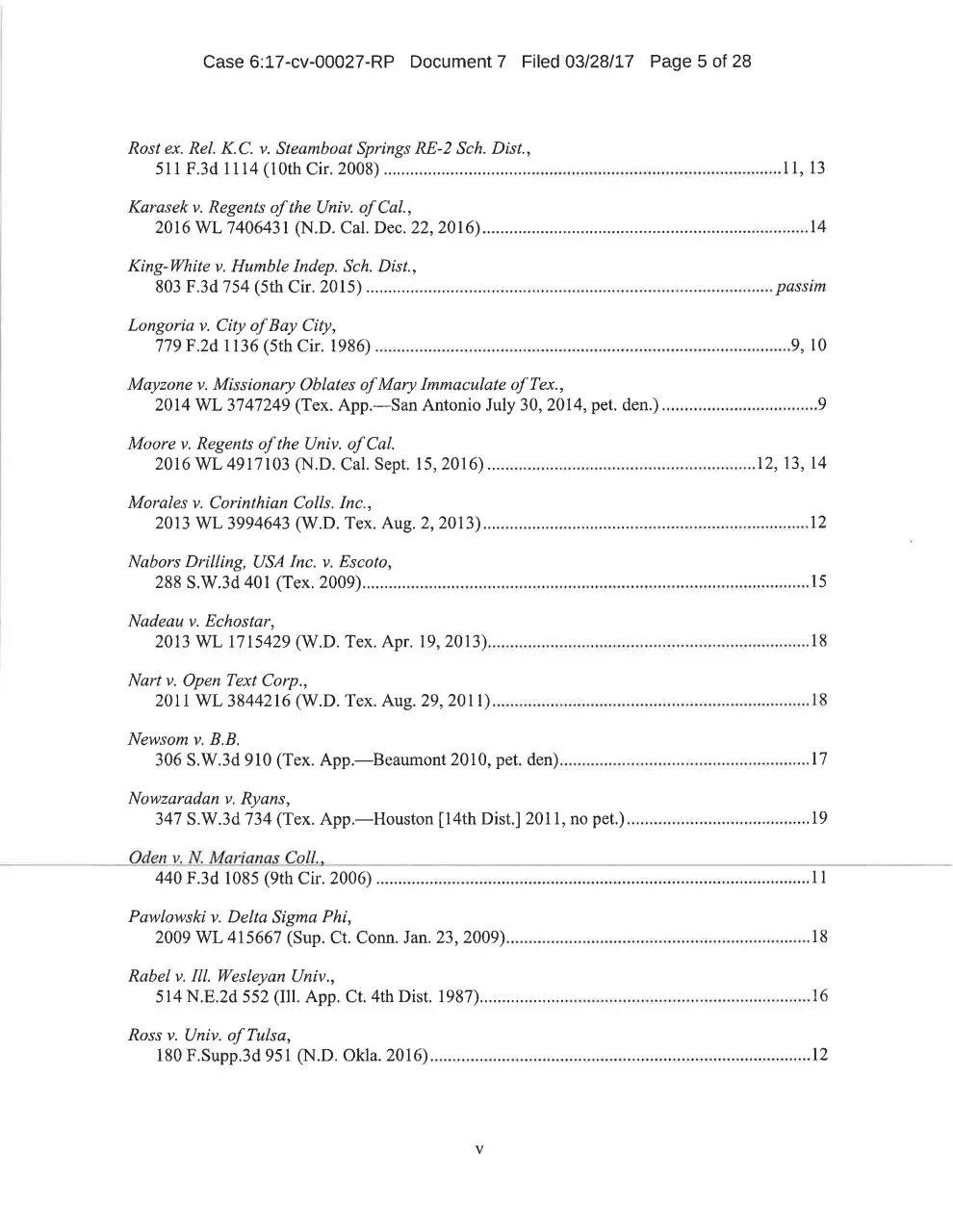 Page 5 of 30, Baylor Motion Dismiss