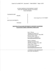 Page 1, Baylor Motion Dismiss