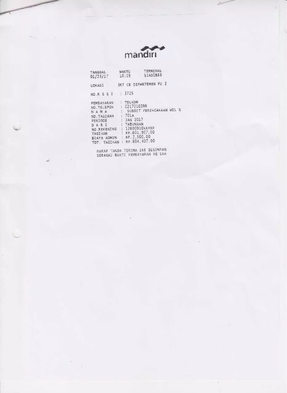 Page 1 of 2, bukti atm