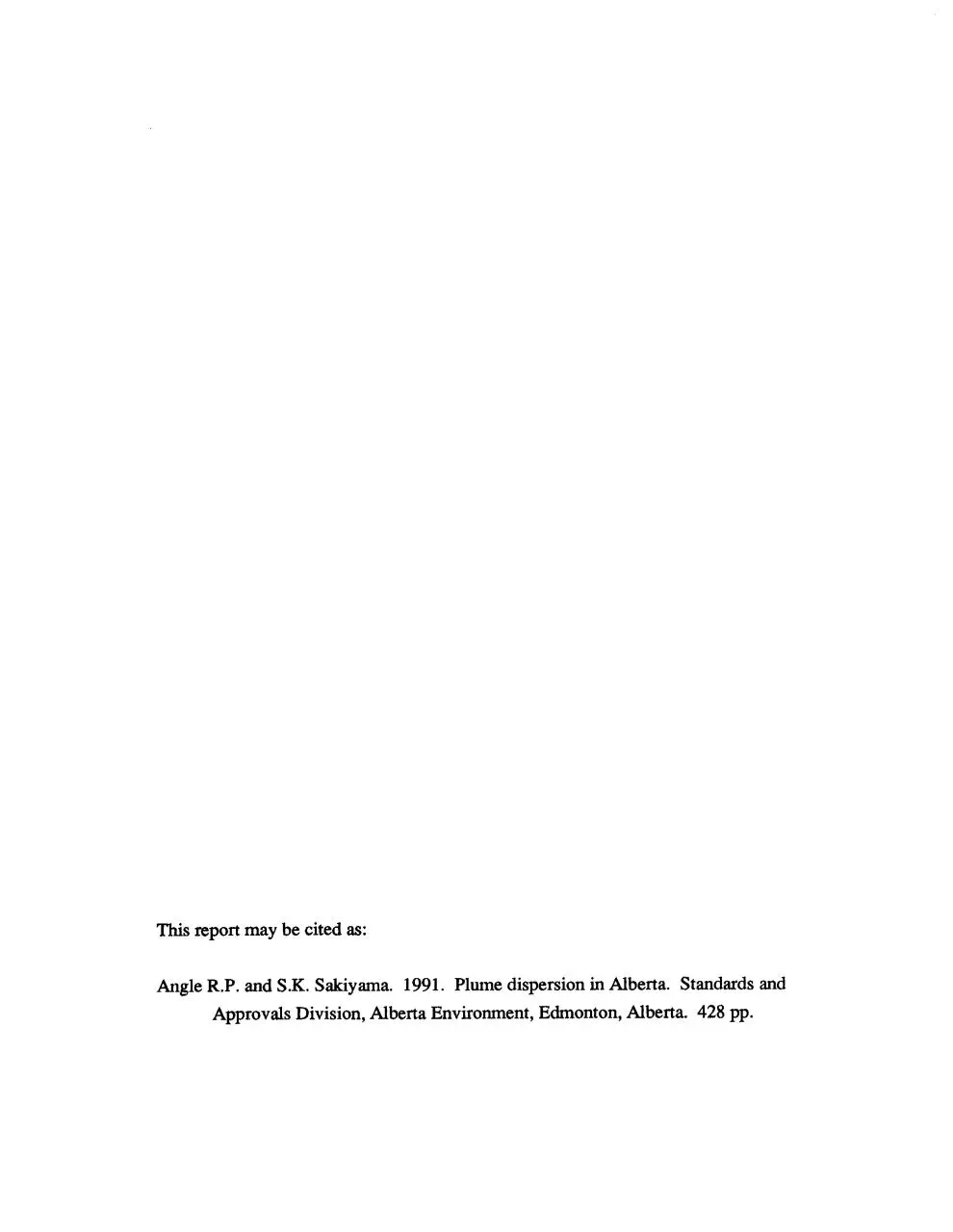 Page 3 of 429, Plume Dispersion in Alberta