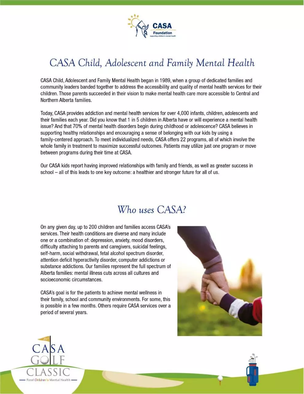 Page 3 of 9, Sponsorship Package CASA Golf Classic