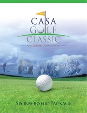 Page 1, Sponsorship Package CASA Golf Classic