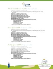 Page 5, Sponsorship Package CASA Golf Classic