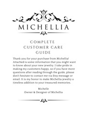 Page 1, Michellia Customer Care Guide