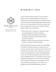 Page 3, Michellia Customer Care Guide