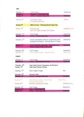 Page 2, 2017 MENS GOLF FIXTURES