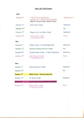 Page 1, 2017 MENS GOLF FIXTURES