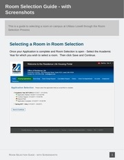 Page 1, Selecting a Room in Room Selection