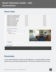 Page 3, Selecting a Room in Room Selection