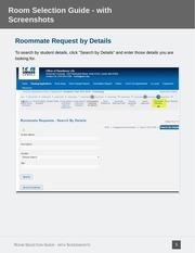 Page 5, Selecting a Room in Room Selection