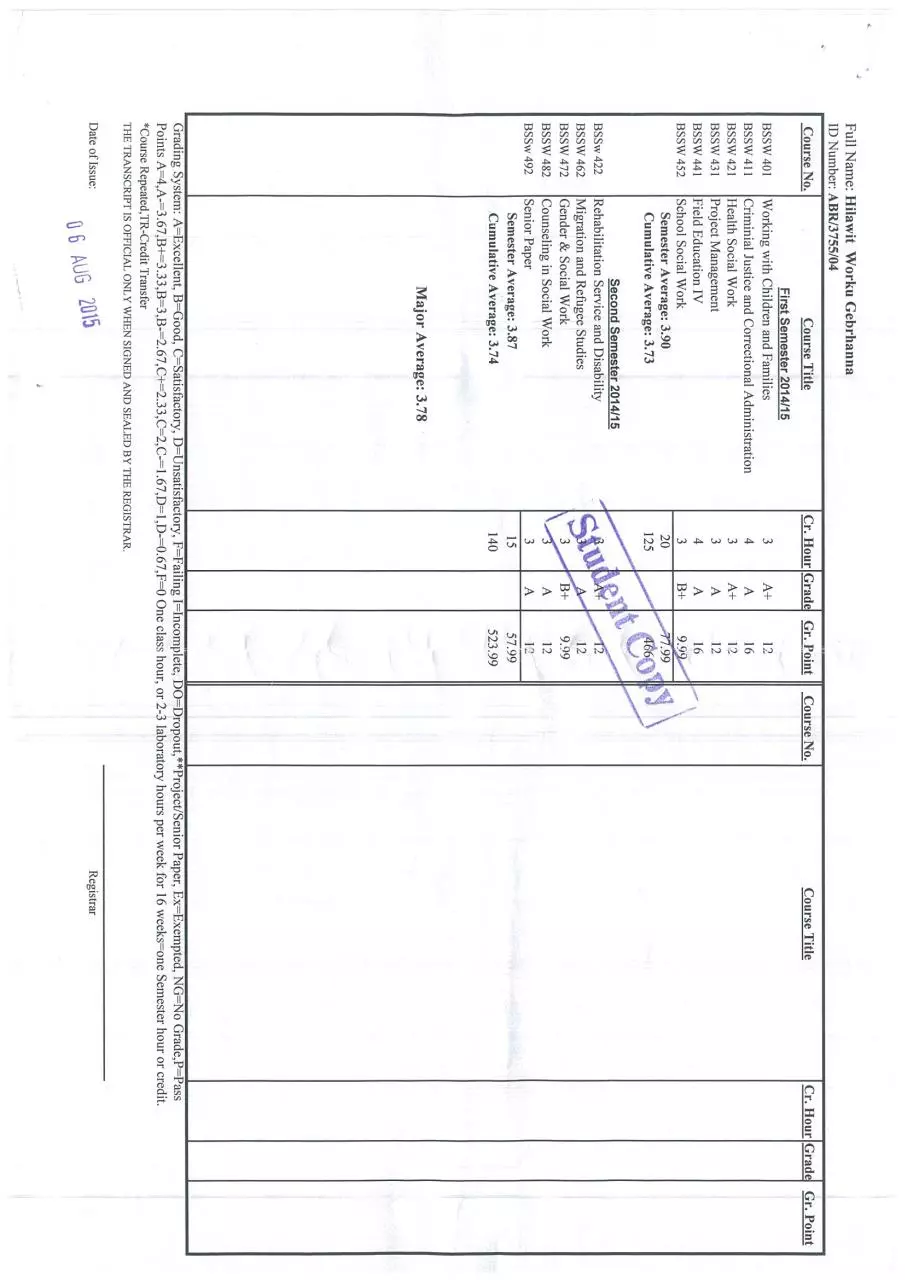 Page 2 of 2, 10. transcript