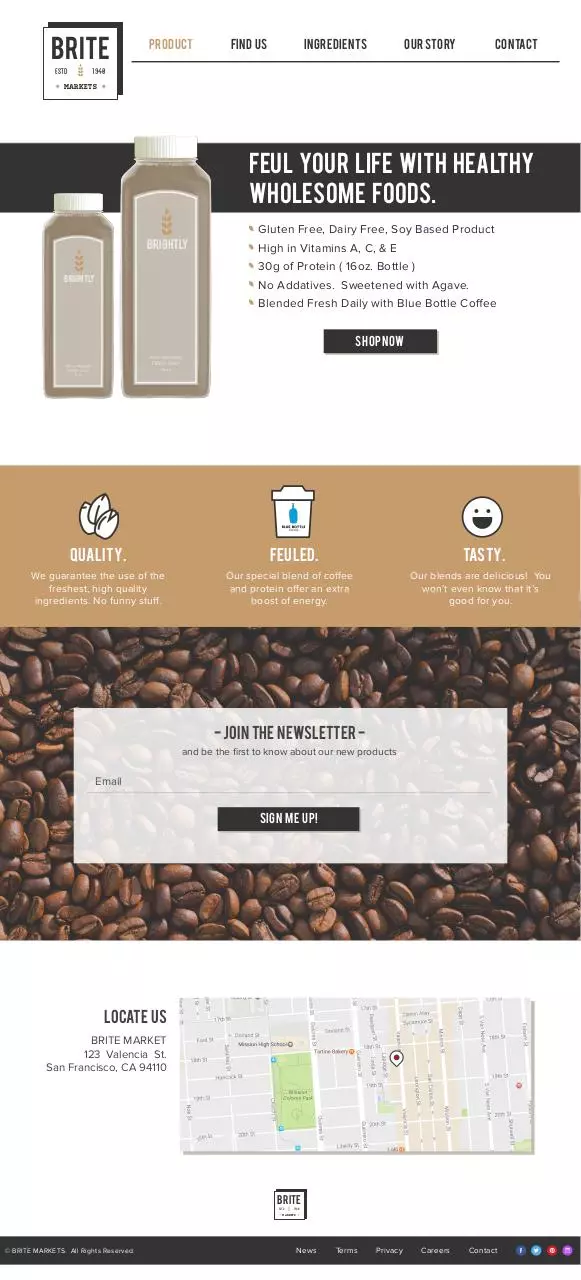 Page 1 of 1, Project 1 Landing Page HQ