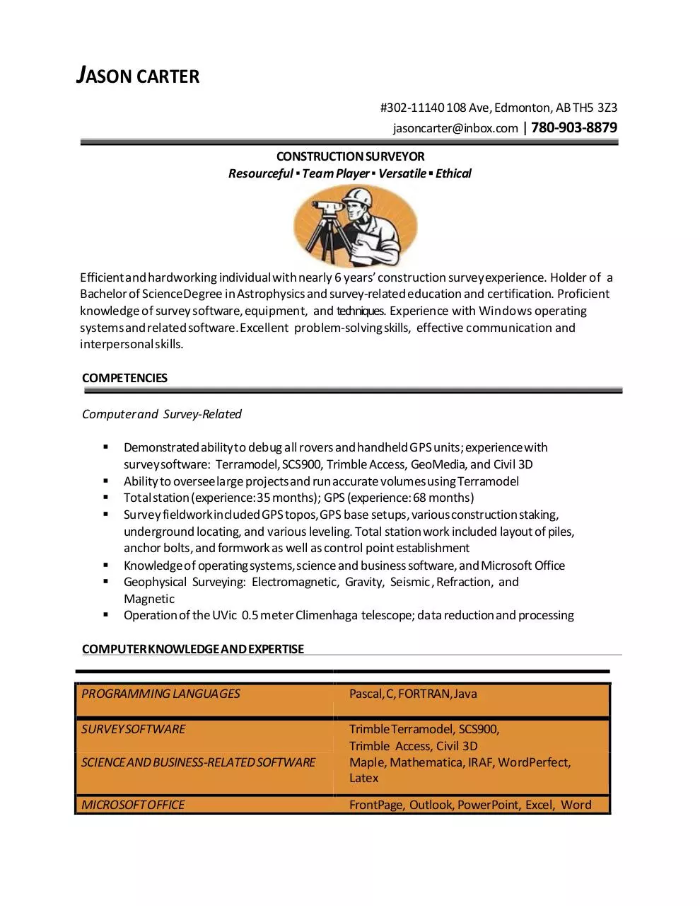 Page 1 of 2, Jason Carter Resume