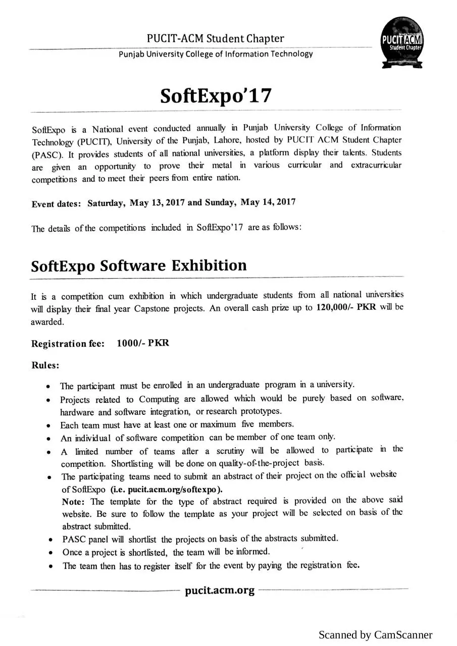 Page 1 of 11, SoftExpo '17